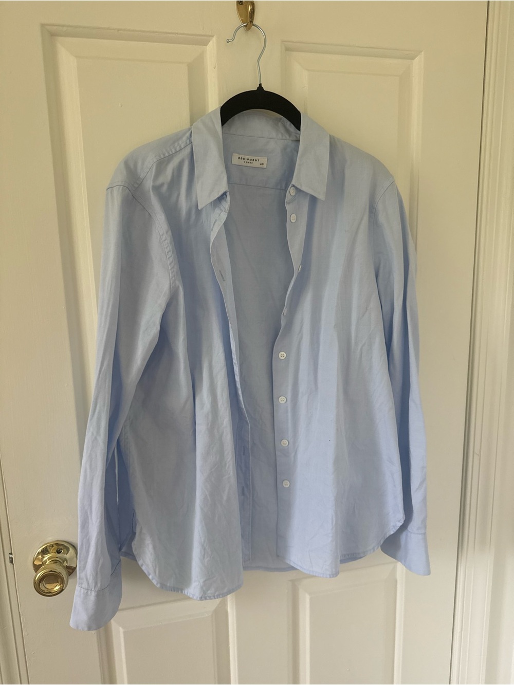 Equipment Light Blue Cotton Button-Up Shirt